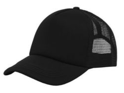 GORRA CAMIONERA LISA NEGRA