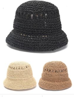 SOMBRERO TEJIDO DE RAFIA NATURAL 