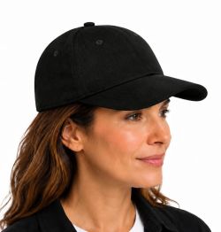 GORRA 6 GAJOS  DE GABARDINA ESMERILLADA  100% ALGODON CON CIERRE BROCHE METAL